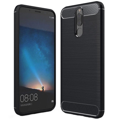 Husa pentru Huawei Mate 10 Lite - Techsuit Carbon Silicone - Black foto