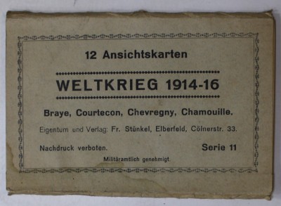 WELTKRIEG 1914 -1915 , 12 VEDERI DIN BRAYE , COURTECON , CHEVREGNY , CHAMOUILLE , TIP ARMONICA , TEXT IN LB. GERMANA , INCEPUTUL SEC. XX foto