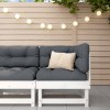 Canapea de colt gradina lemn masiv pin alb Gossi 61x61x62 cm