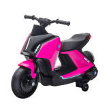 Motocicleta electrica HOMCOM 6V, viteza 1,5-2,5 km/h, varsta 2-4 ani, 80x39.5x51cm, roz | Aosom RO