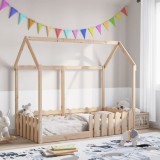 VidaXL Cadru pat tip casă pentru copii, 80x160 cm, lemn masiv de pin
