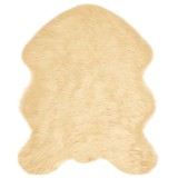 vidaXL Covor Faux din L&acirc;nă de oaie Crem 50 x 80 cm Poliester 42021518