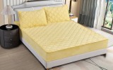 Husa Pat Matlasata cu Elastic Invoker HM014, 3 Piese: 180x200 cm + 2 Fete Perna 50x75 cm