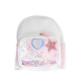 Rucsac alb cu stele multicolore