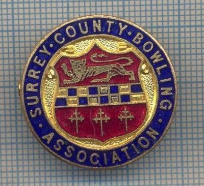 AX 348 INSIGNA BOWLING -SURREY COUNTY BOWLING ASSOCIATION -MAREA BRITANIE foto