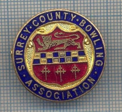 AX 348 INSIGNA BOWLING -SURREY COUNTY BOWLING ASSOCIATION -MAREA BRITANIE