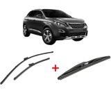 Cumpara ieftin Set 3 stergatoare PEUGEOT 3008 Van (MR_, MC_, MJ_) 2016, pentru parbriz si luneta, Valeo Silencio