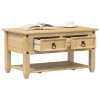 VidaXL Măsuță de cafea cu sertare Corona, 85x50x45 cm, lemn masiv pin