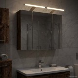 vidaXL Dulap cu oglindă pentru baie Lemn vechi 60 x 14,5 x 50 cm 889085