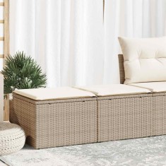 vidaXL Set canapele grădină cu perne 2 piese bej poliratan/lemn acacia 3328661