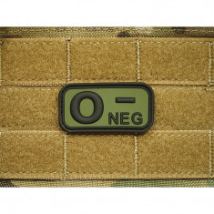 Patch Bloodtype "O NEG" cauciuc Forest JTG