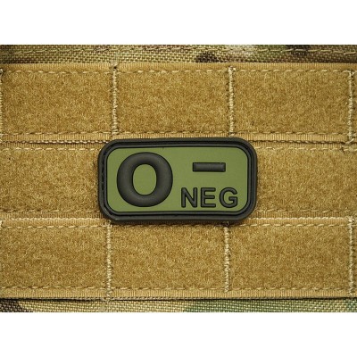 Patch Bloodtype O NEG cauciuc Forest JTG foto