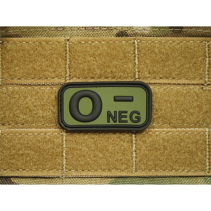 Patch Bloodtype O NEG cauciuc Forest JTG