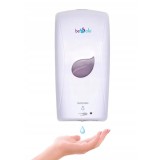 Dispenser, dozator automat cu senzor pentru sapun lichid/gel dezinfectant, Besafe 1000 ml 14 x 27,5 cm alb, Sepio