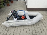Ansamblu complet barcă gonflabilă +motor benzină 3,5cp +2 veste + sonar fish Finder cu braț 360''