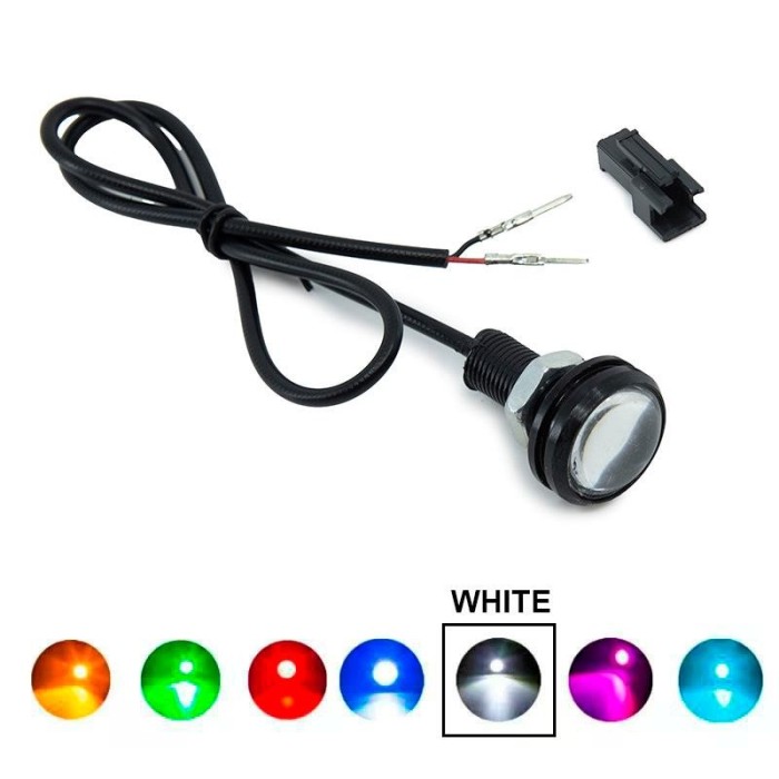 Lampa stop trotineta electrica LED 12V eagle eye alb