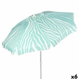 Umbrelă de plajă Aktive Albastru 200 x 195 x 200 cm (6 Unități)