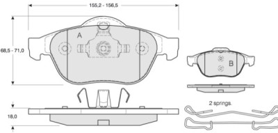 MTR MT666 set placute frana disc foto