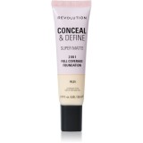 Makeup Revolution Conceal &amp; Define machiaj cu efect matifiant culoare F0.2N 23 ml