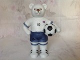 LICHIDARE! Ursuletul fotbalist, figurina vintage portelan biscuit, Rosenthal -