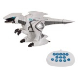 Robot Dinozaur cu Telecomandă IR și Senzor Tactil, Alb, Plastic, CMCLASS