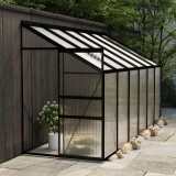 Seră, antracit, 7,77 m&sup2;, aluminiu