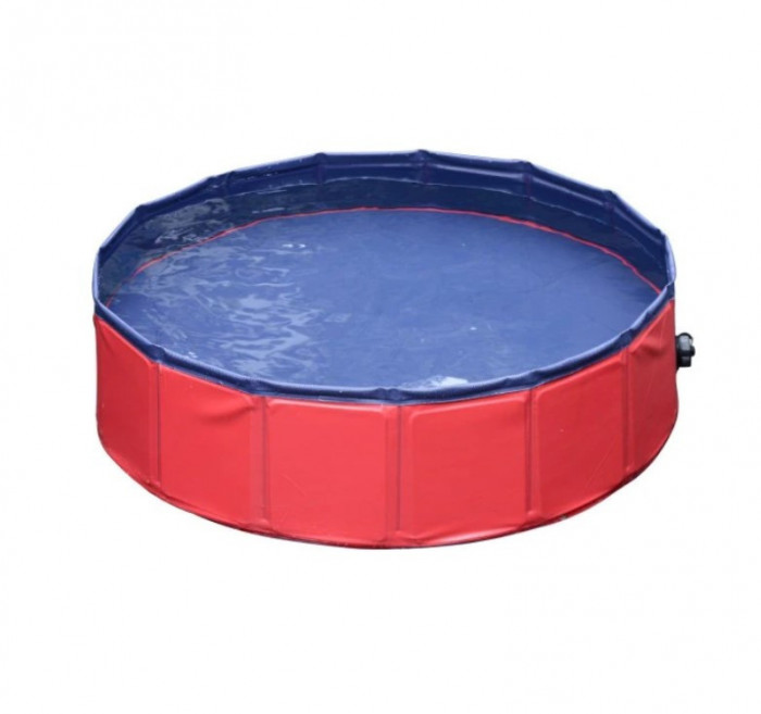 Piscina pliabila, PROpets, pentru caini, pisici, copii, din PVC, 120x30cm