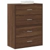 VidaXL Dulapuri cu 2 sertare 2 buc Stejar maro Lemn prelucrat 858834