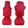 2 x Huse scaune pentru MAN TGX 2007-2015 Camioane Rosu Piele Textil