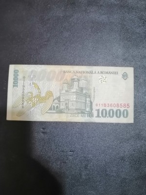 Bancnota ZECE MII LEI - 10.000 Lei - 1999, circulata foto