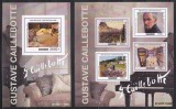 Centrafricana 2015 - Picturi de Gustave Caillebotte, Colita + Bloc, Cota 28 EURO, RARE (VEZI NUMEROTAREA), MNH