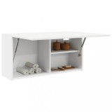 vidaXL Dulap Baie Perete Alb 80x25x40cm Lemn Raft Suspendat