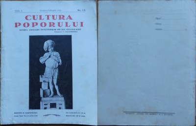 Cultura poporului , Cetatea Alba , Basarabia , nr. 1 - 2 , 1934 foto