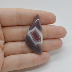 Cabochon agat botswana portocaliu 42x19x6mm c32