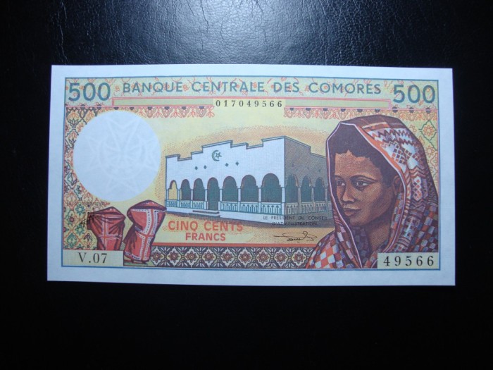 COMORE 500 FRANCI 2004 UNC