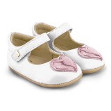 Balerini Afeto Joy Albi cu Inimioara 22 EU, Alb, BIBI Shoes