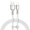 CABLU alimentare si date Baseus Cafule Metal, Fast Charging Data Cable pt. smartphone, USB la Lightning Iphone 2.4A, braided, 1m, alb &quot;CALJK-A02&quot; (tim