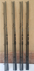 SET 4 Lansete 3,9 metri WIND BLADE Fino CARP EB-1 din 3 bucati 3,75LBS inel 50mm foto