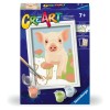 Ravensburger - CreArt pictura pe numere pentru copii porcusor dragut