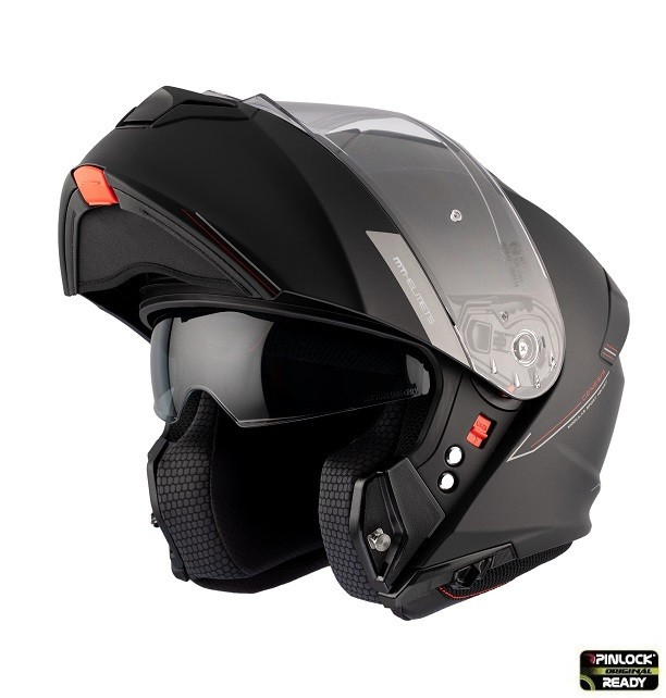 Casca modulabila pentru scuter - motocicleta MT Genesis SV A1 negru mat Pinlock ready &ndash; omologare noua ECE 22.06 M (57/58cm)