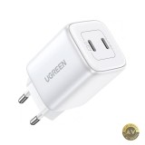 Incarcator Retea UGREEN CD294 45W 3A 2 x USB-C Alb