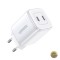 Incarcator Retea UGREEN CD294 45W 3A 2 x USB-C Alb