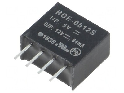 Convertor DC/DC 1W 4.5-5.5V la 12VDC 84mA SIP4 foto