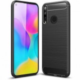 Husa Silicon Carbon Negru Huawei P40 Lite E / Y7P - Protectie Premium