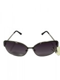 Ochelari de soare dama, UV400, Negru, Metal, Violet, Oem