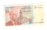 Bancnota Maroc 20 dirhams 1996, circulata, stare buna