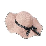 Palarie din rafie cu fundita