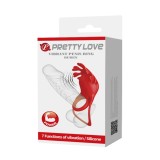 Ruben - Inel Vibrator Pentru Penis, roșu, 8.5 cm