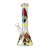 Bong sticla, Black Sheep, Glow Dark Yellow Gorilla, Triple Glass, 25cm