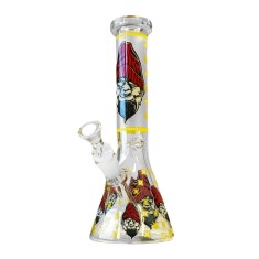 Bong sticla, Black Sheep, Glow Dark Yellow Gorilla, Triple Glass, 25cm foto
